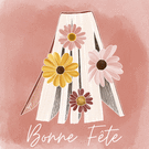 Fleurs éclatantes et livres pour Mamie